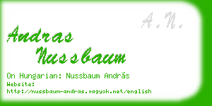 andras nussbaum business card
