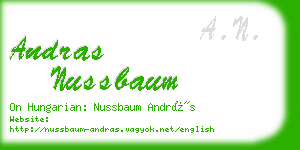 andras nussbaum business card